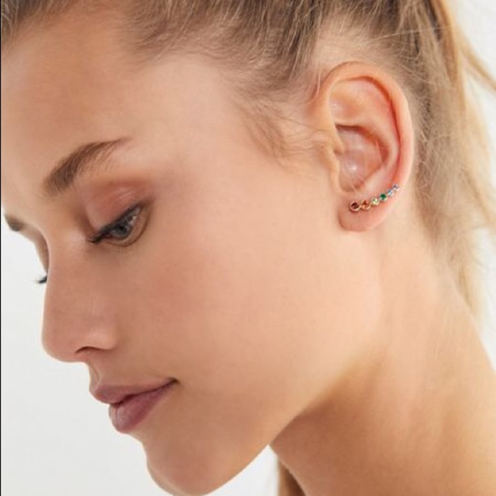 NWT UO Naomi Rainbow Ear Crawlers